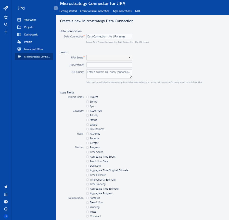 Create a Data Connection