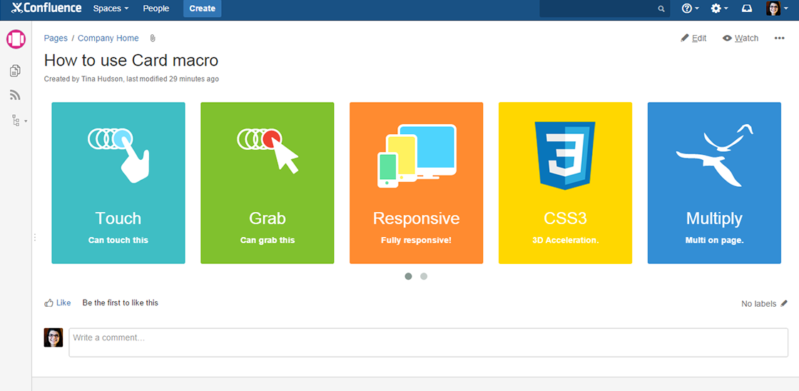 A responsive image carousel