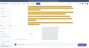 the summarized text will pop up