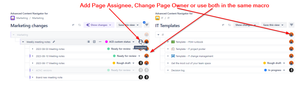 Add page assignee, update page owner, make confluence a lightweight project management tool
