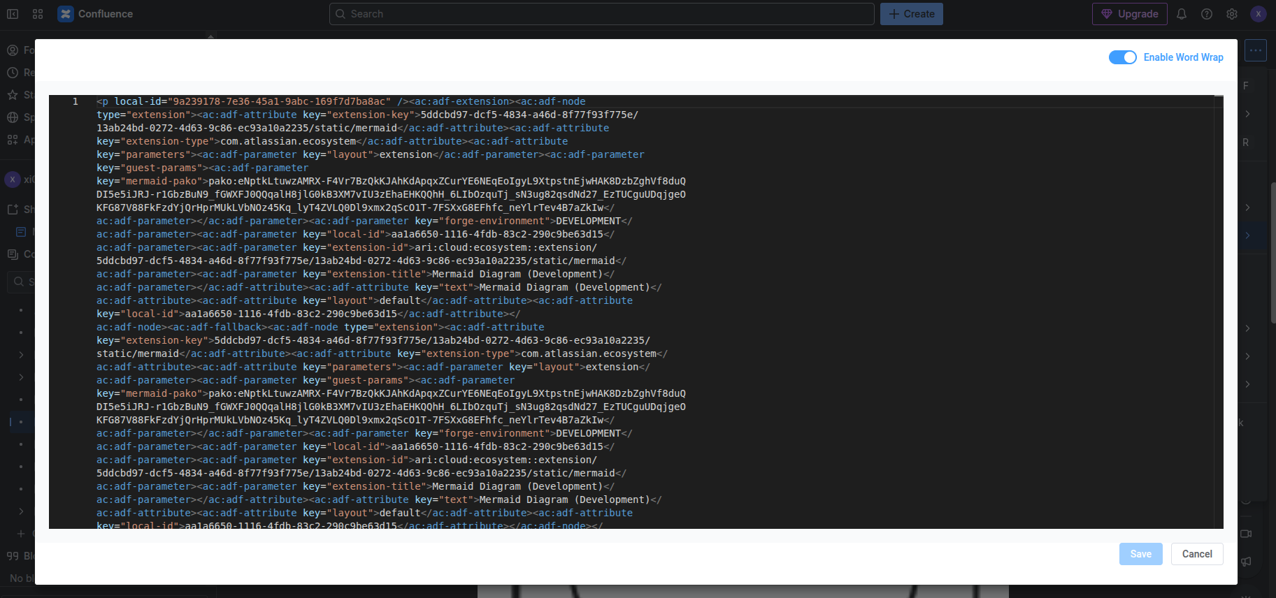 Directly edit the raw storage format of pages
