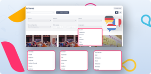 You can also offer languages as a News Hub filter in Linchpin Enterprise News.