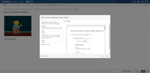 Cloud Connectors Viewer macro with an embedded file from a cloud