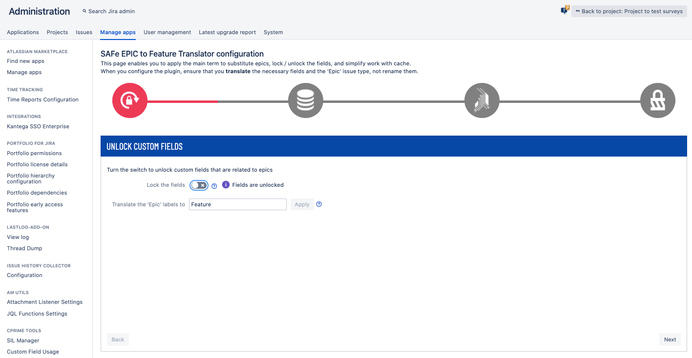 Epic to Feature app saves Jira Admin's time translating "Epics" across Jira and taking care even of such things as articles and messages. You only specify the word to translate to, and the app will take care of it.