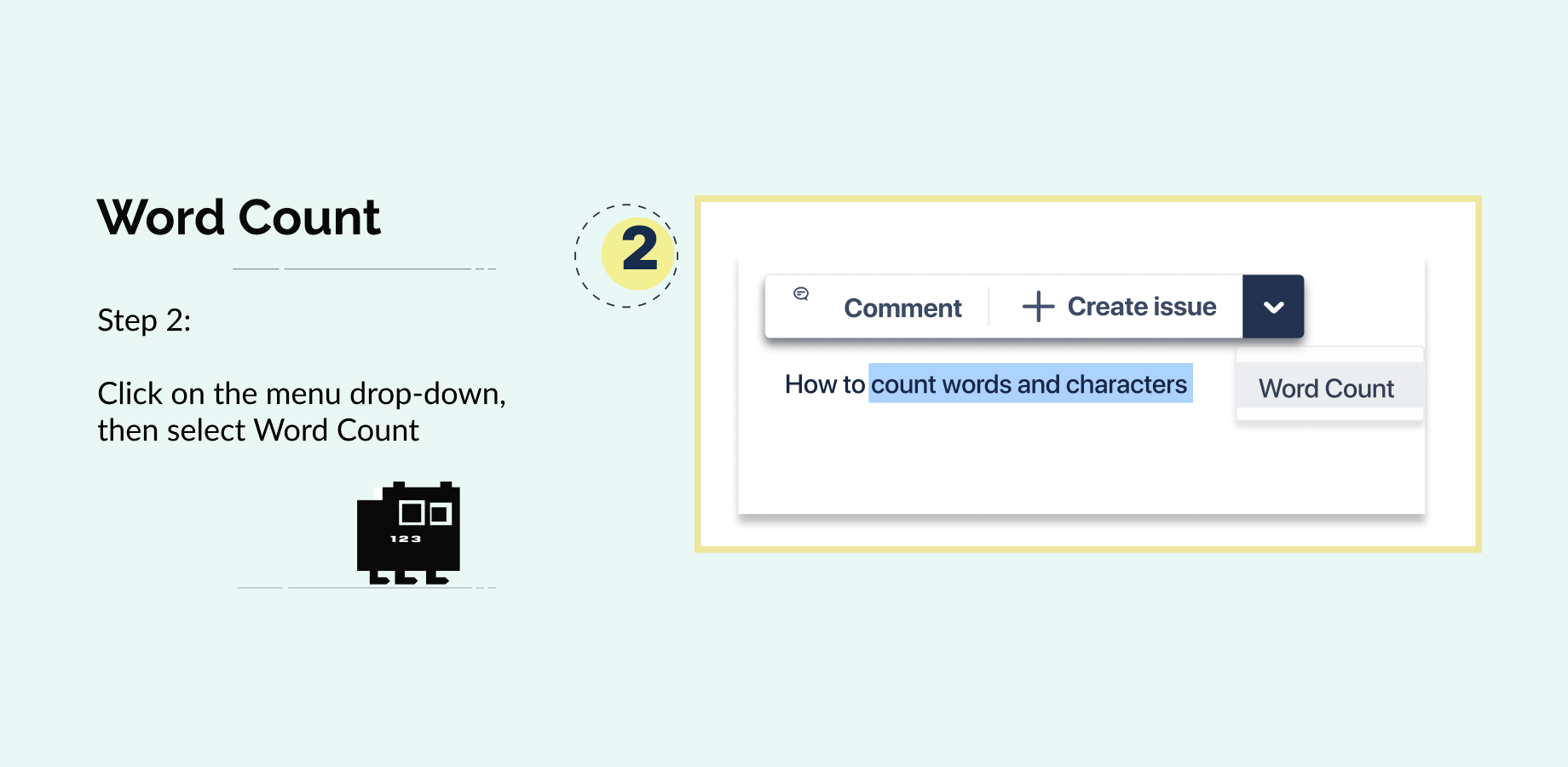 Step 2: click on the menu drop-down