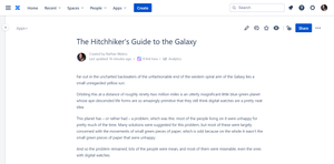 Byline with total links to the content