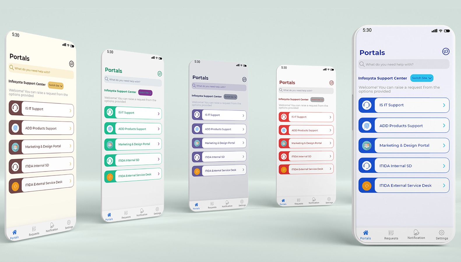 Create & Track requests using a fully branded app