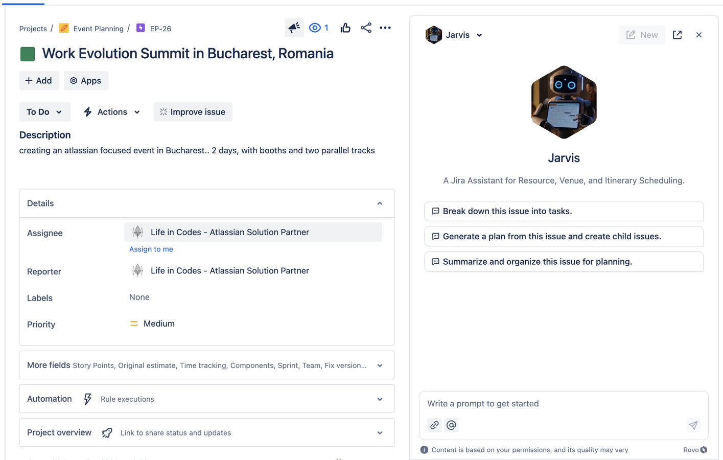 From the issue context, you can chat directly with Jarvis