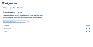 Use labels to make apps stand out.