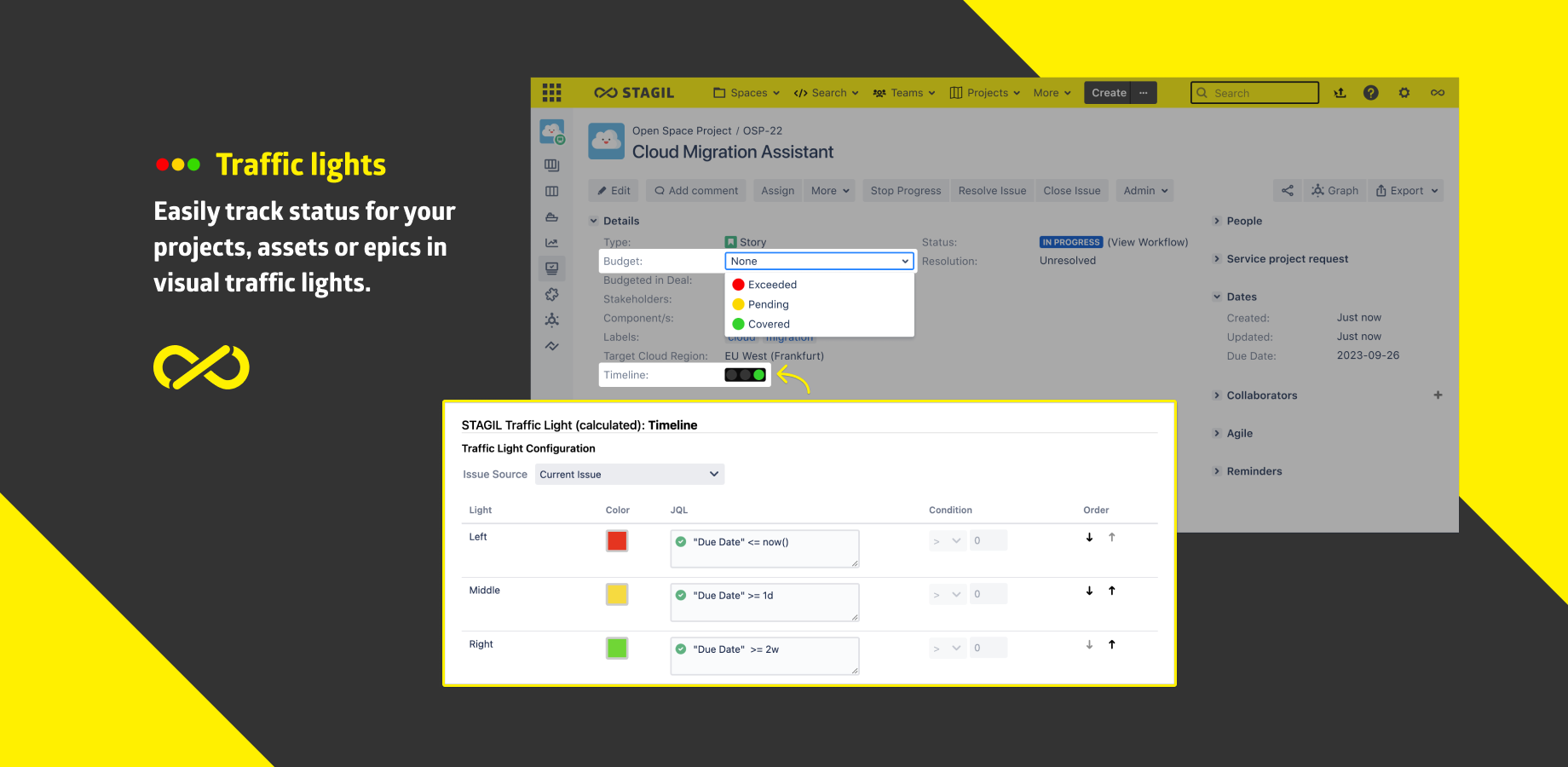 Traffic light fields on Jira issues