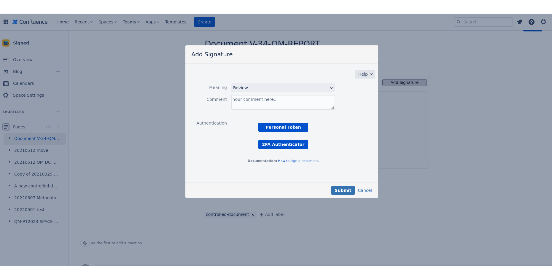 Electronic signature authentication for regulatory compliance