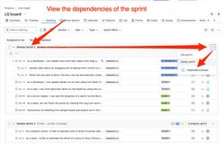 View the dependencies of the sprint
