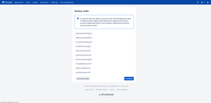 Should you ever lose your phone or access to your one time password secret, each of these recovery codes can be used one time each to regain access to your account.