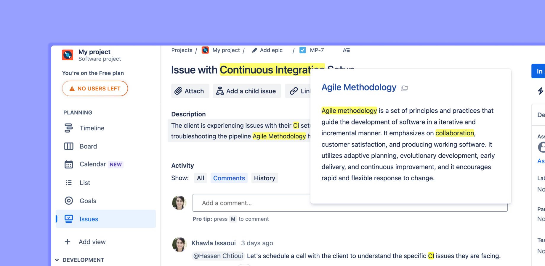 Real-time terms highlights for instant clarity