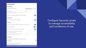 Change the configuration and restrict the usage of features or create an individual design layout for your mails. Activate the scheduling management for automatic mail dispatching.