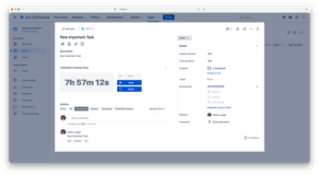 Track Time with Precision – Start and stop the timer with a single click to accurately measure the time spent on each task or issue.