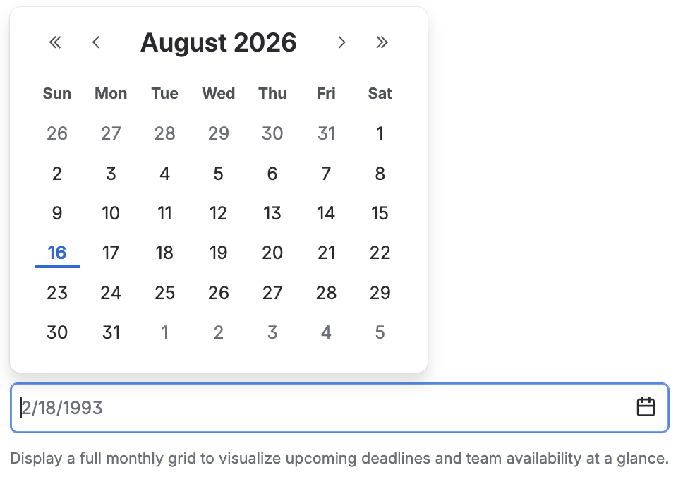 The Calendar Pro macro offers a high visibility grid where users can navigate months and identify key dates at a glance.