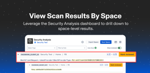 View Scan Results by Space from the Security Analysis Dashboard