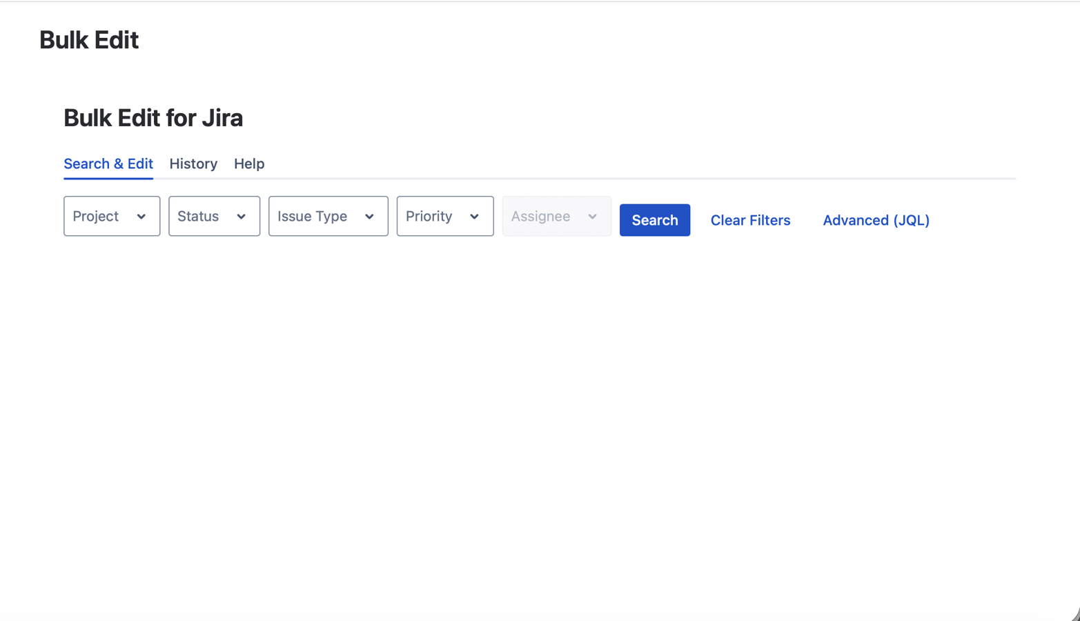 JQL-Powered Jira Bulk Edit Search