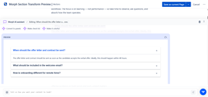 Format sections of your text with the built-in prompting system.