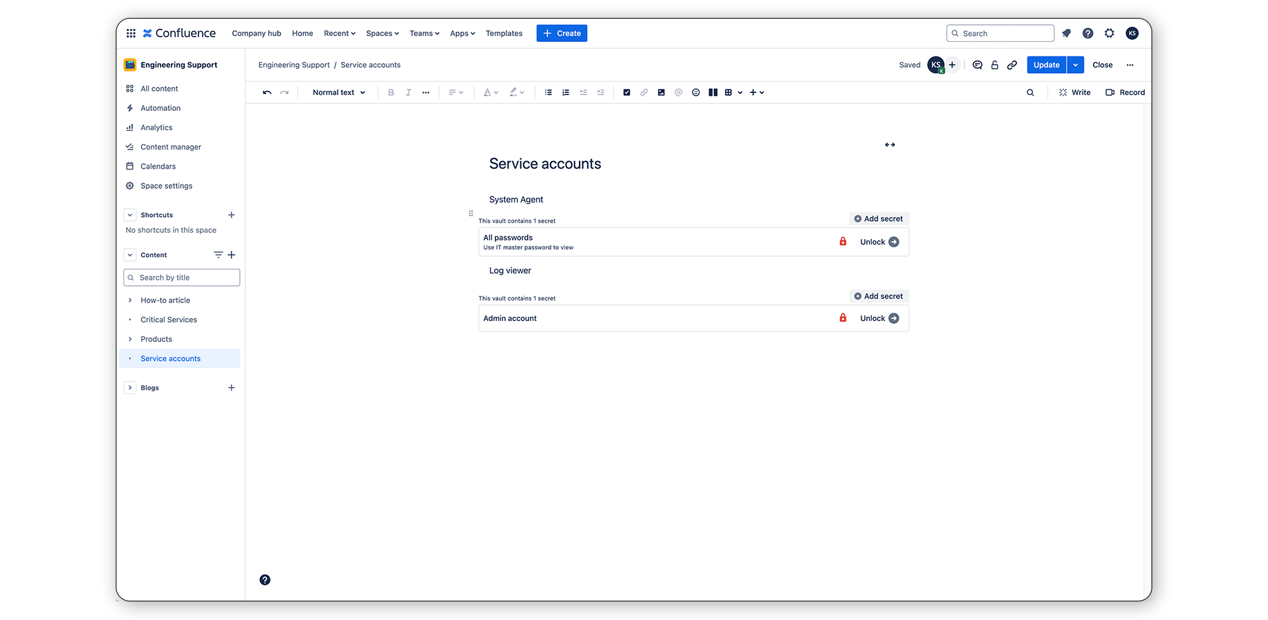 Combine multiple macros to manage various secrets