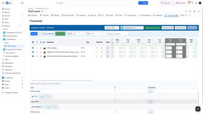 Review, approve, or reject submitted user timesheets directly from the Jira dashboard with integrated manager controls.