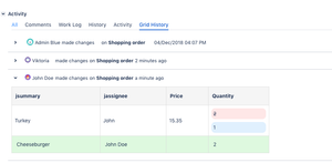 Grid history tab on Jira Server