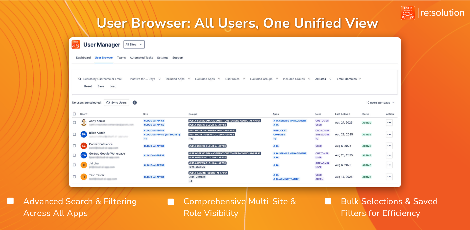User Browser: All Users, One Unified View
