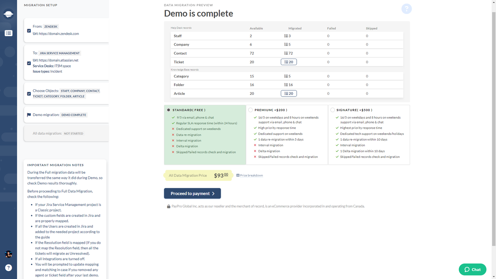 Test the migration tool for free