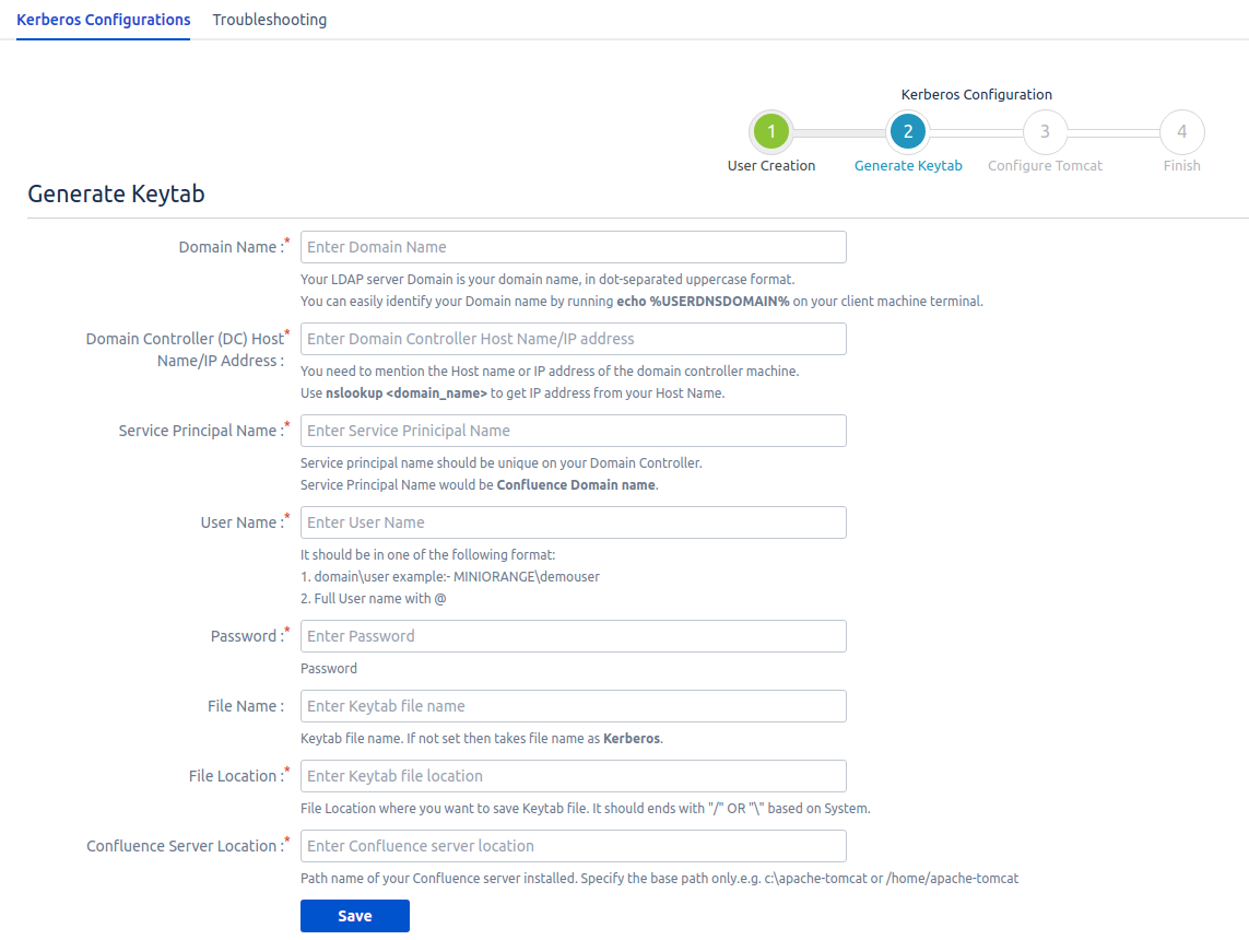 Easy and quick setup instructions for setting up Kerberos and NTLM SSO / Windows SSO for Confluence.

Reach out to us if case of any help.​