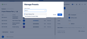 Save your runbook as preset so you can reuse them across any new issues