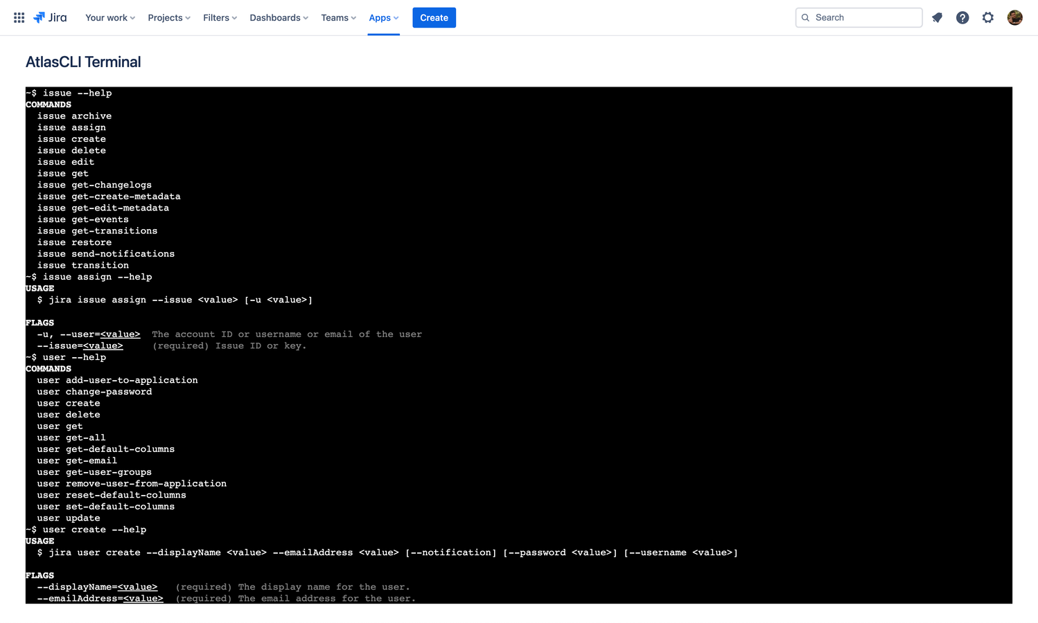 Every command has detailed help accessible with --help flag.