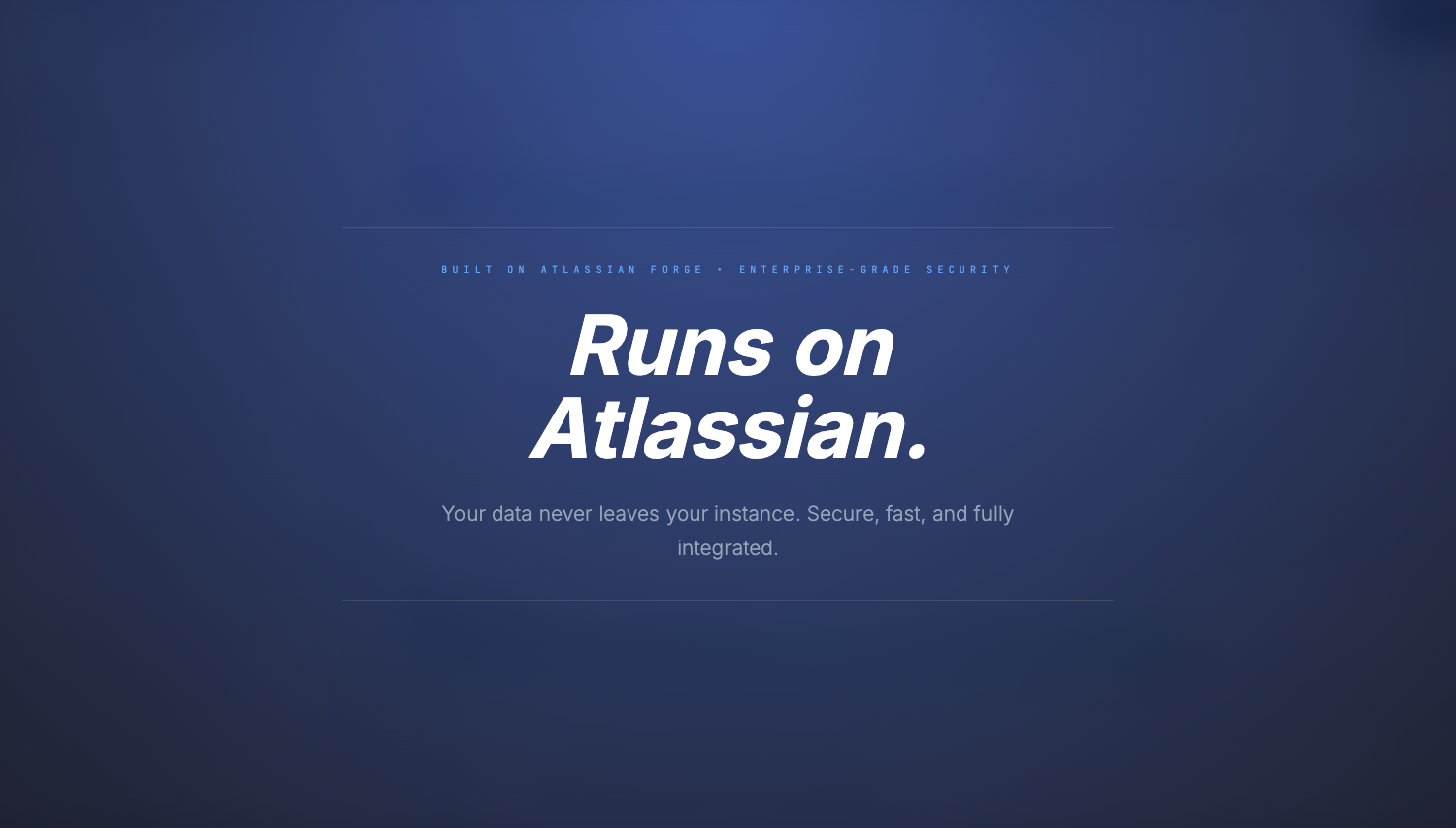 Runs on Atlassian