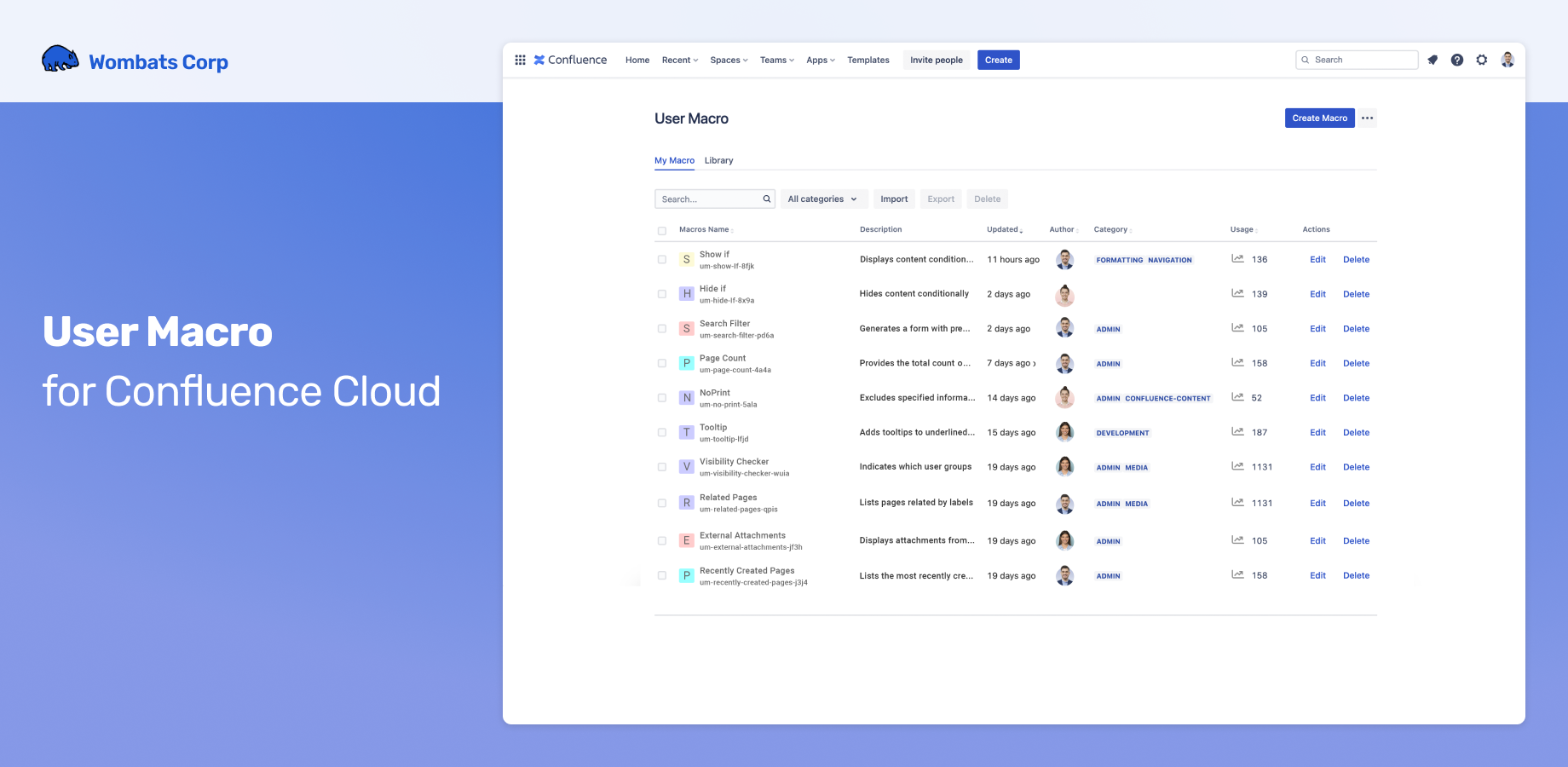 User Macro for Confluence Cloud