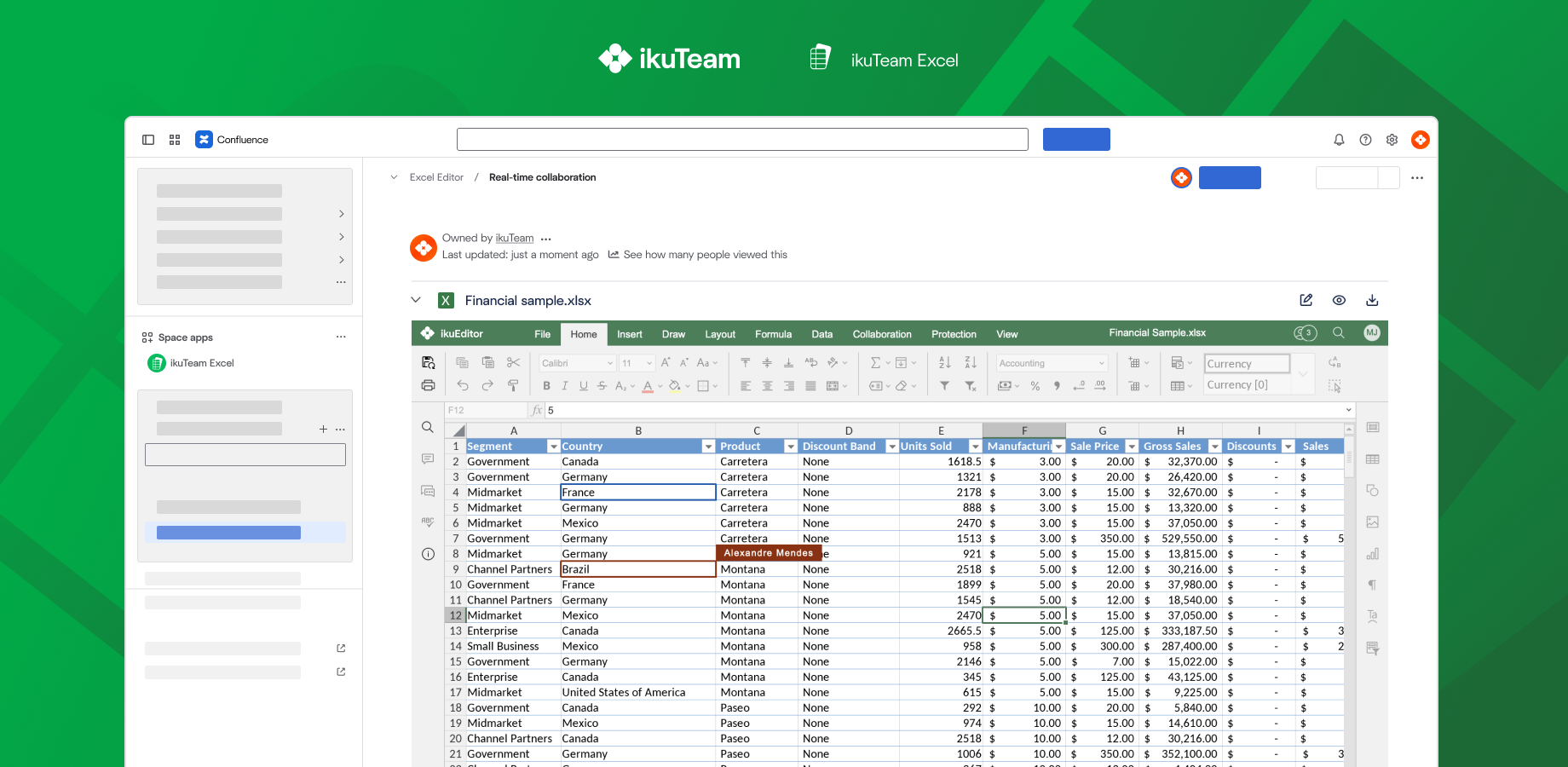 Edit tables, charts, and pivot data inline