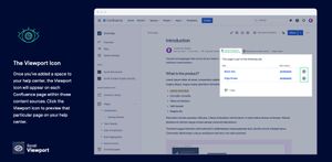 Once you've added a space to your help center, the Viewport icon will appear on each Confluence page within those content sources. Click the Viewport icon to preview that particular page on your help center.