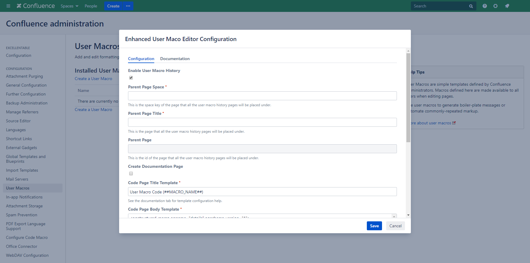 Enable user macro save history so that you can see previous versions.