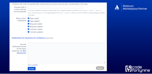 Choose what matters most: notifications for created or updated pages, blog posts, questions, comments, or even @-mentions.
