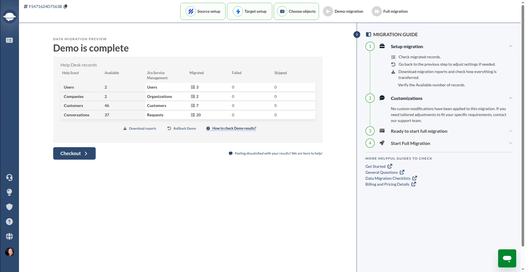 Start your full data migration to Jira Service Management