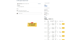 Integrated Jira Service Management billing view with tracked developer hours, role-based costs, and dispute management for customer support requests.