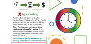 Agile costing based on story points is fundamentally flawed and is no more accurate than weekly timesheets.