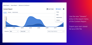 Export your viewer list with one click. Use the new “Viewers” option in the Content Report export menu to download detailed view data as a CSV file.