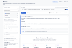 Browse matching issues in a fast, infinite-scroll table with key, summary, status, and more - no page limits, even on very large result sets.