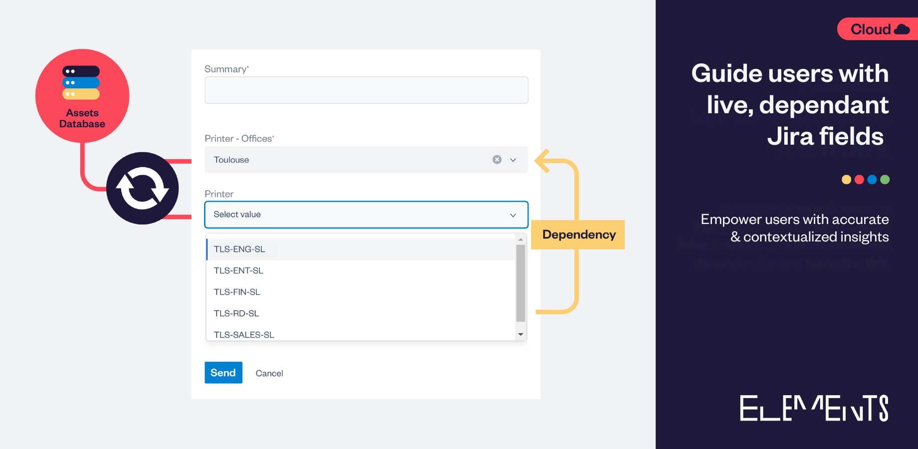 Empower users with accurate insights thanks to dynamic custom fields. Contextualize fields values with dependencies and cascading lists.