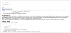 Add Word Cloud macro to Confluence pages via the /wordcloud command for quick content visualization and analysis.