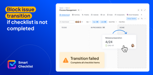 Block issue transition in your workflow if full checklist or any part of it is not completed