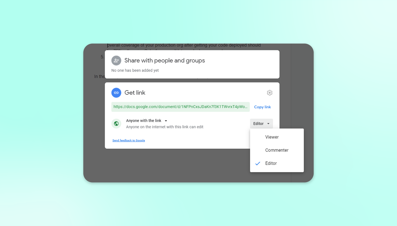 Share your Google Docs with your team and give them permission to edit or comment. Alternatively, you can share it in view mode only and prevent people from editing. It’s up to you!