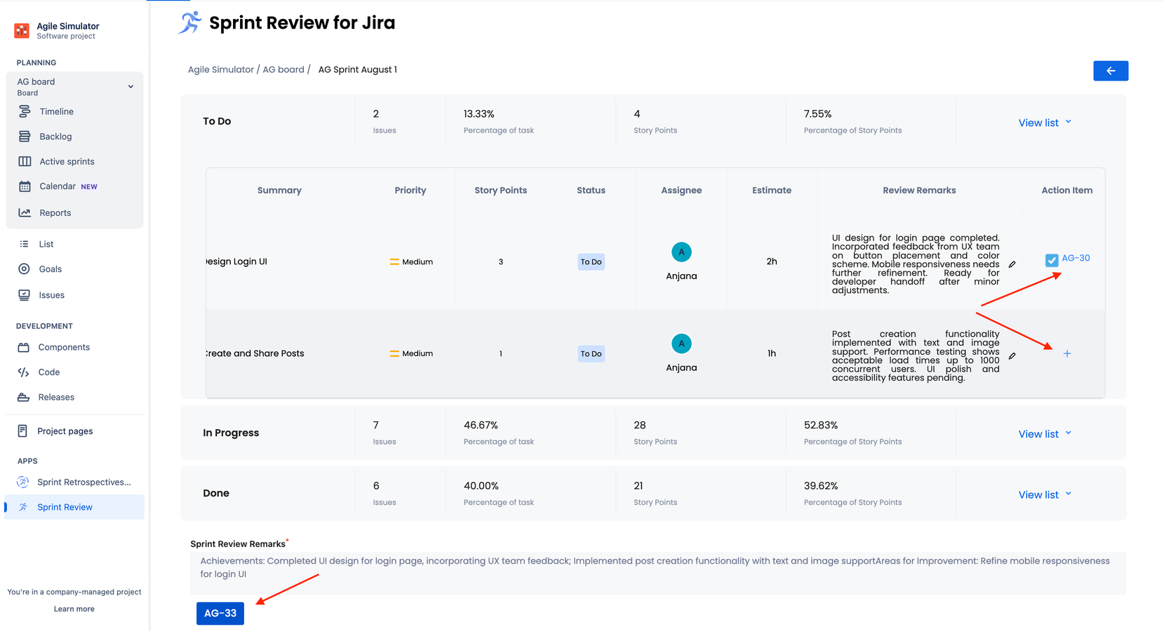 Actionable Insights