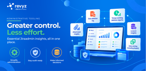 Revyz admin tools put essential Jira insights in one place: data deletion logs, Tempo worklog deletion reports, attachment and license insights, and data cloning, including Assets. Less effort, more control.