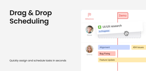 Schedule and assign with drag and drop